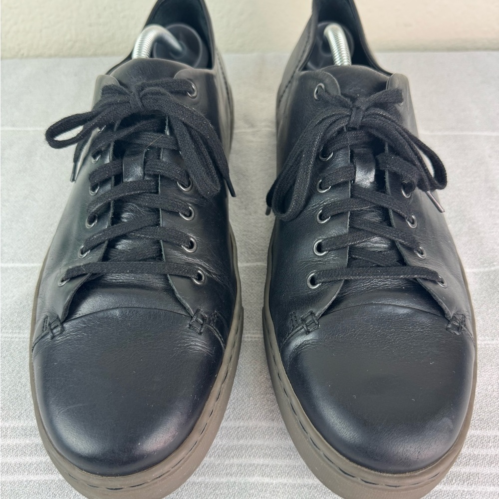 BORN Mens Bayne Full Grain Leather Shoes Sz 11.5 Cap Toe Casual Dress Black GUC - Picture 3 of 11